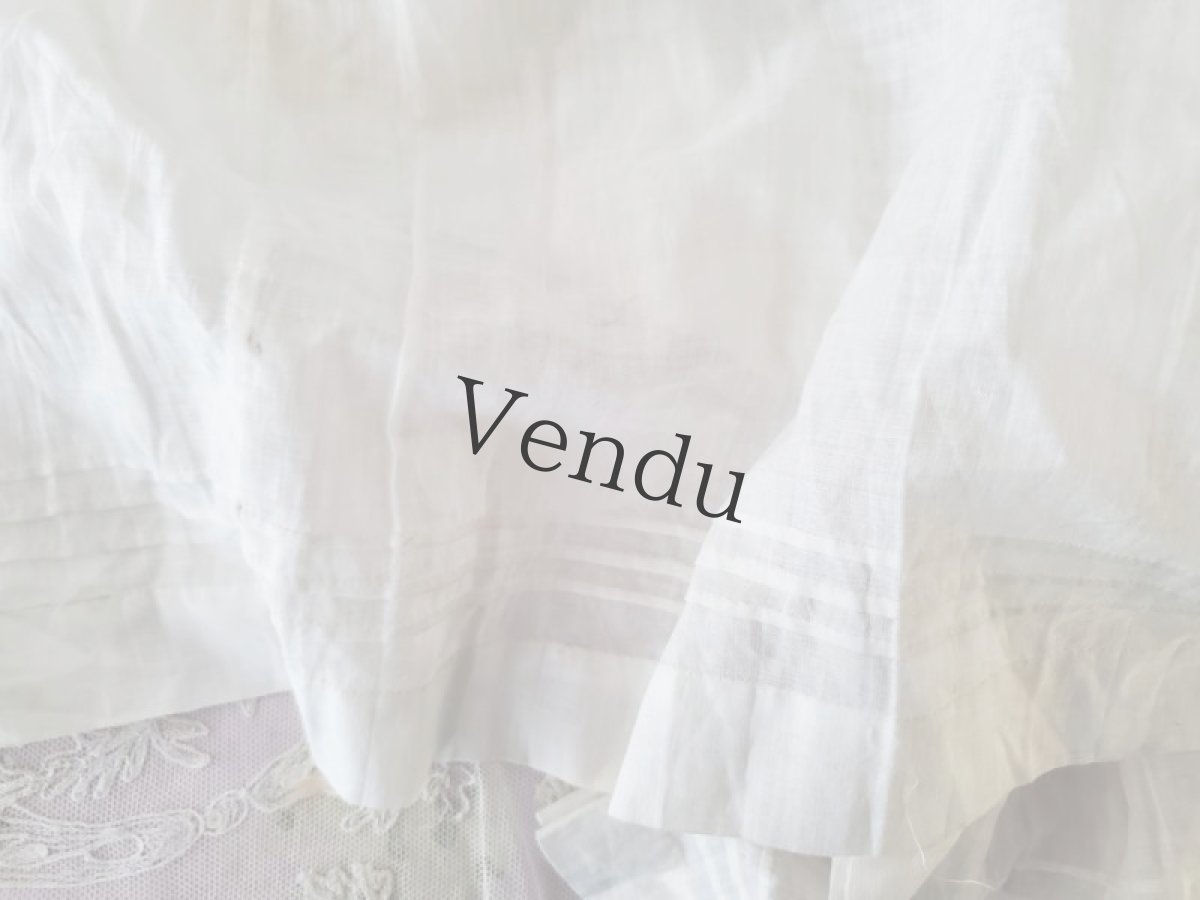 画像7: フランスアンティーク　襟つき端切れ（ケープ仕様） (7)