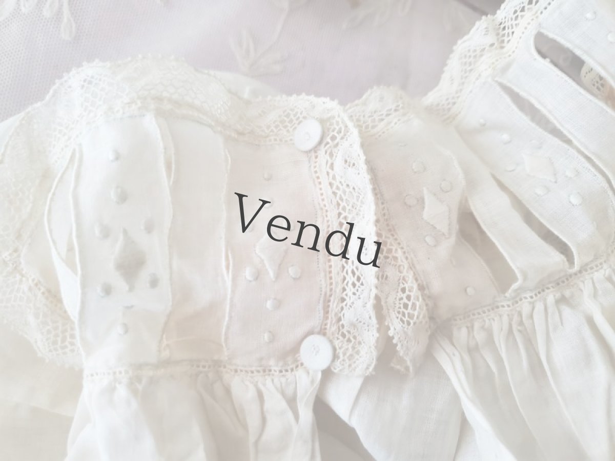 画像4: フランスアンティーク　襟つき端切れ（ケープ仕様） (4)