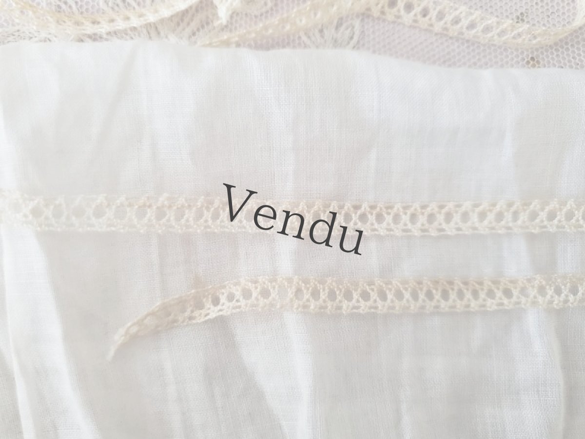 画像3: フランスアンティーク　極細6mm幅シンプルレースブレード50cm〜 (3)