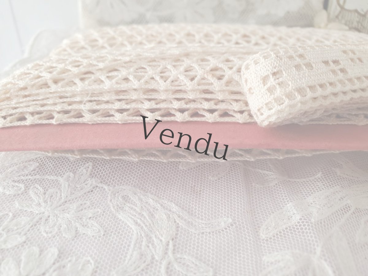 画像4: フランス蚤の市　シンプルト－ションレースどっさりセット  6種 10m以上 (4)