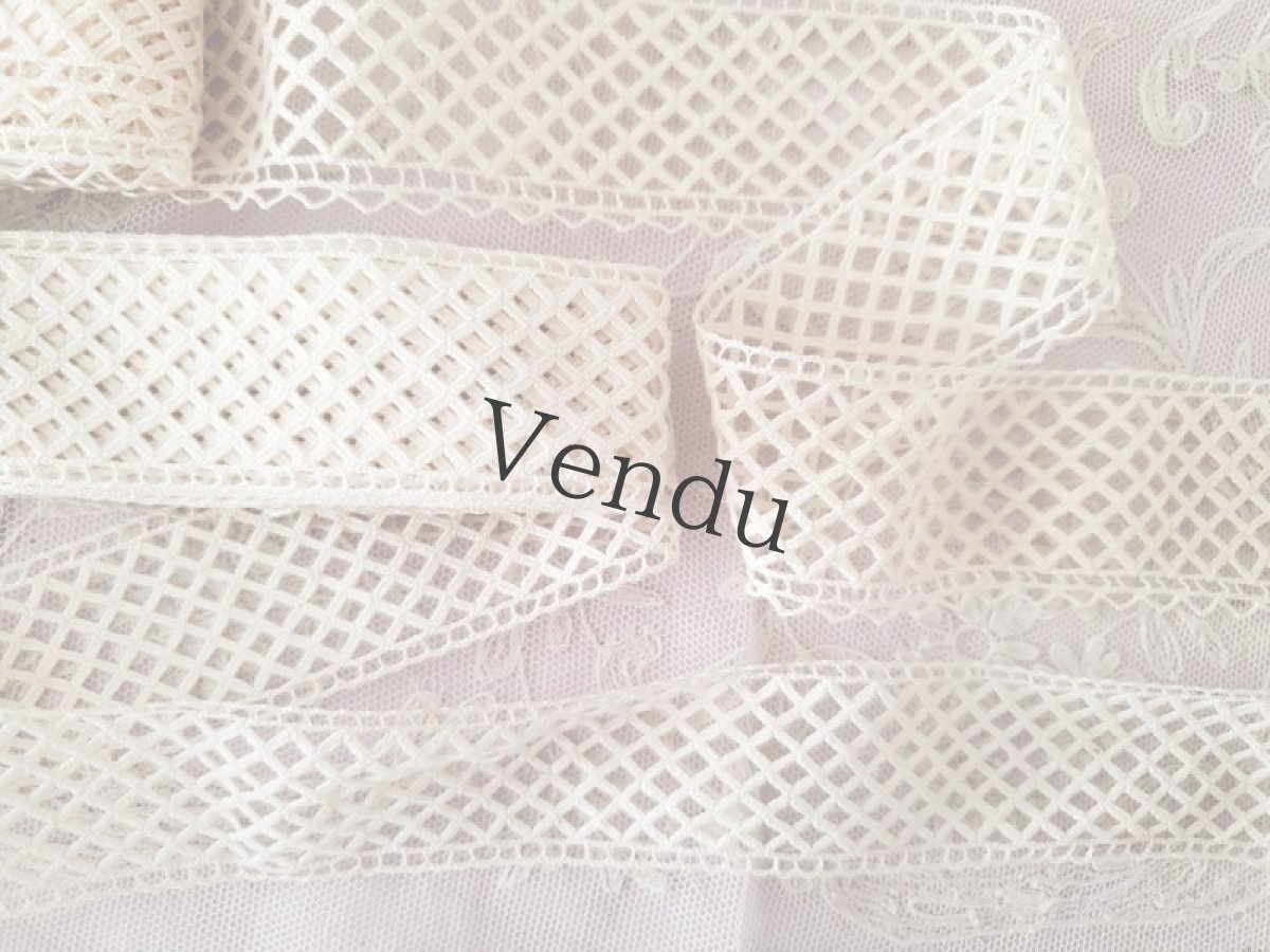 画像8: フランス蚤の市　シンプルト－ションレースどっさりセット  6種 10m以上 (8)