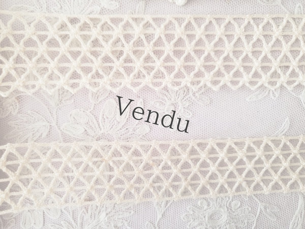 画像3: フランス蚤の市　シンプルト－ションレースどっさりセット  6種 10m以上 (3)