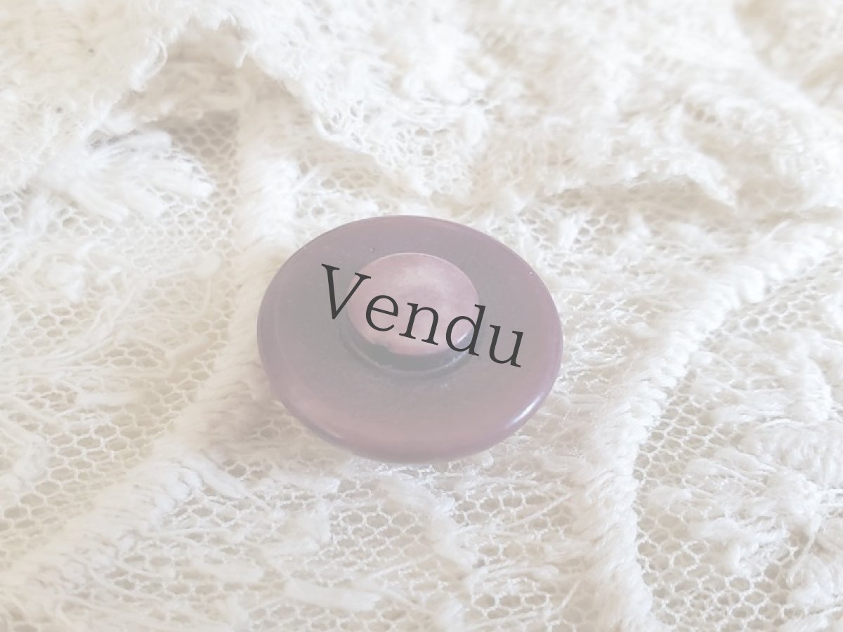 画像3: フランスアンティーク  レトロなガラリットボタン 18mm (3)