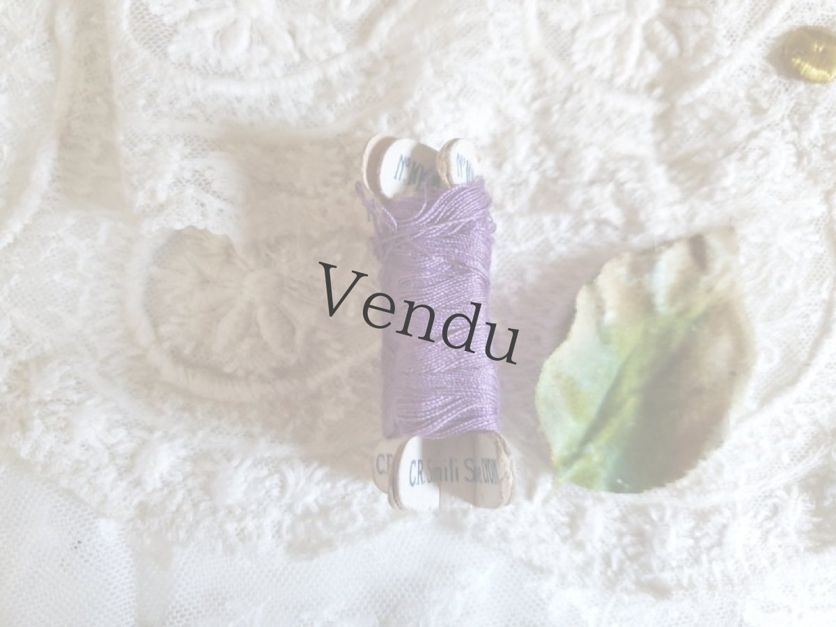 画像3: フランスアンティーク　立体シルク風糸巻き C.R.Simili Soie LYON スミレ (3)