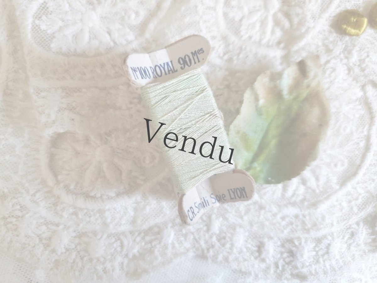 画像3: フランスアンティーク　立体シルク風糸巻き C.R.Simili Soie LYON アニス (3)