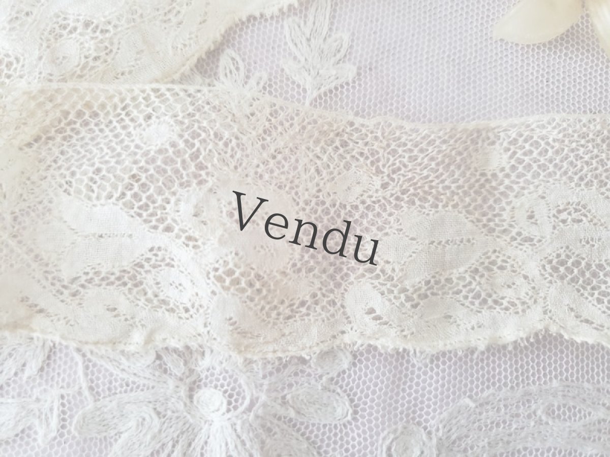 画像2: フランスアンティーク　ヴァランシエンヌスカラップレース　チューリップ 75cm (2)