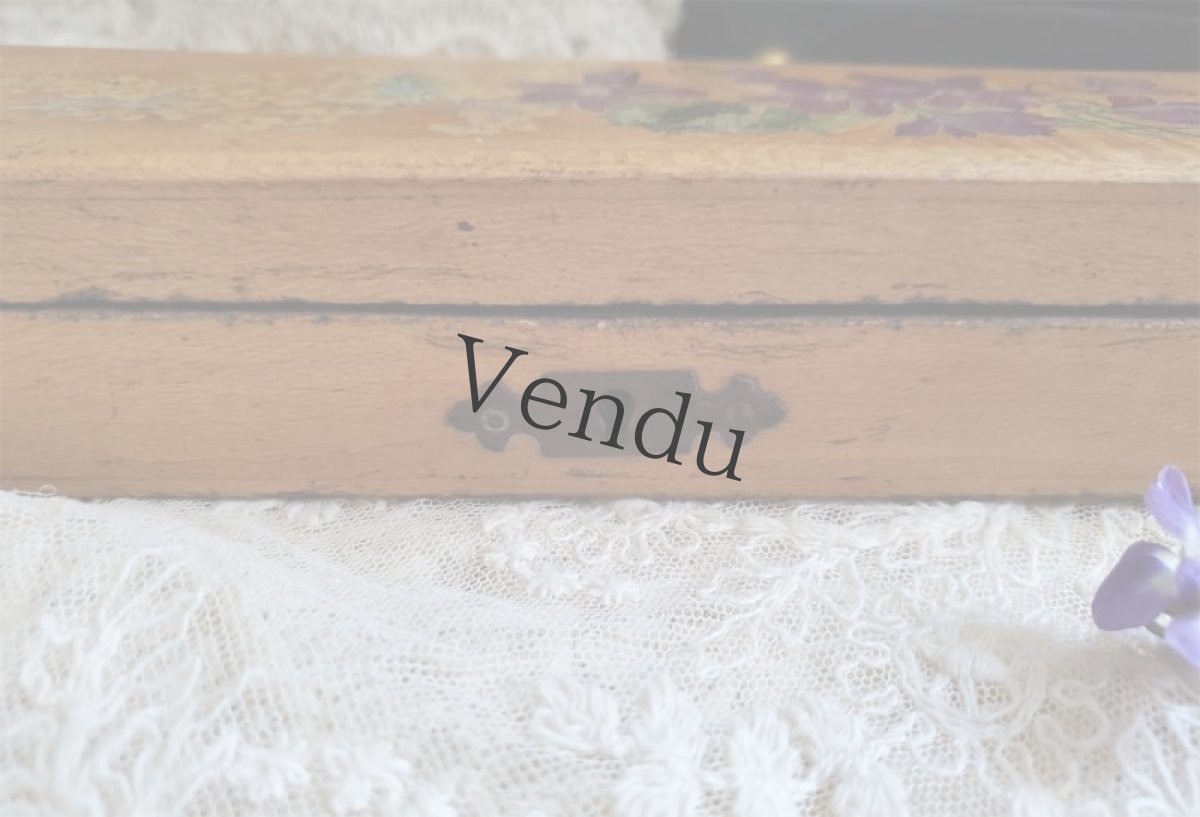 画像7: フランスアンティーク　スミレとミモザの木箱 (7)