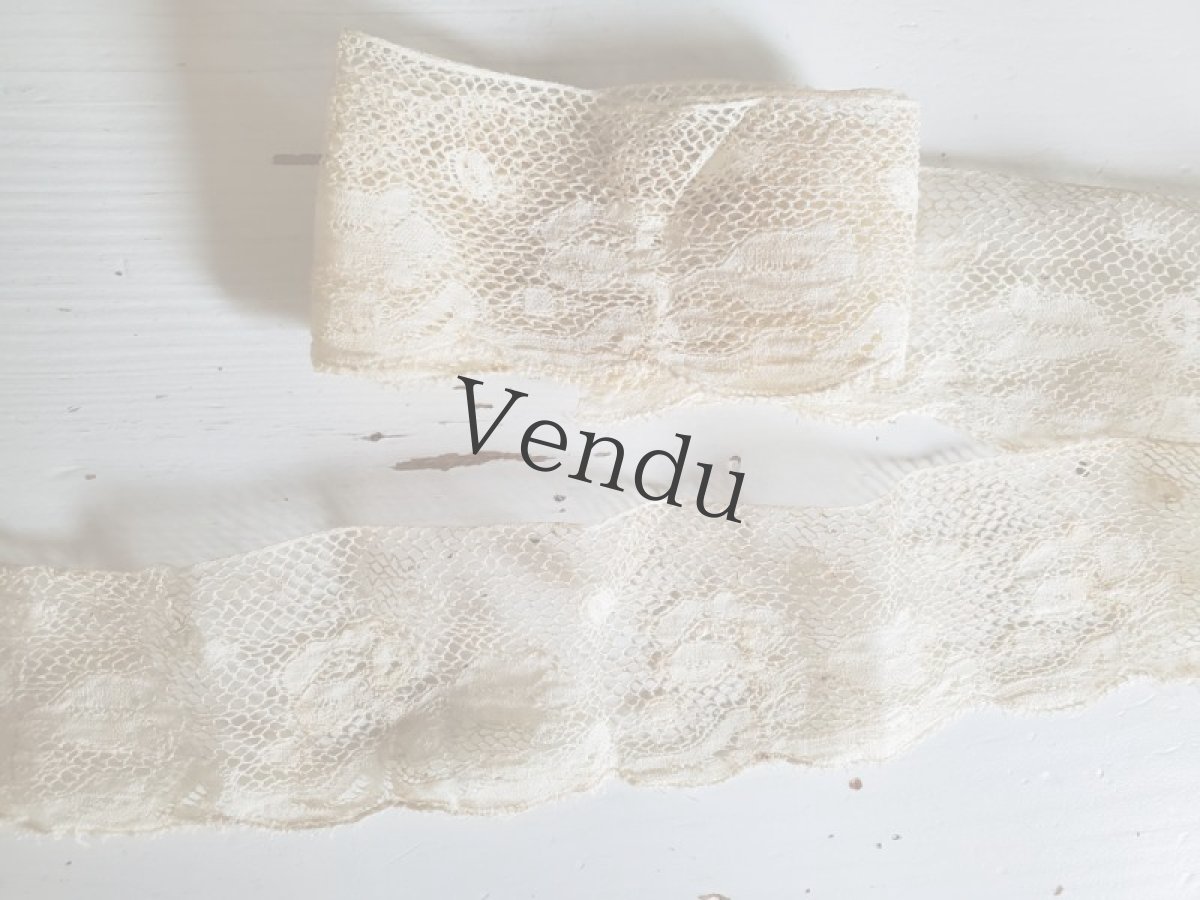 画像4: フランスアンティーク　ヴァランシエンヌスカラップレース　チューリップ 75cm (4)