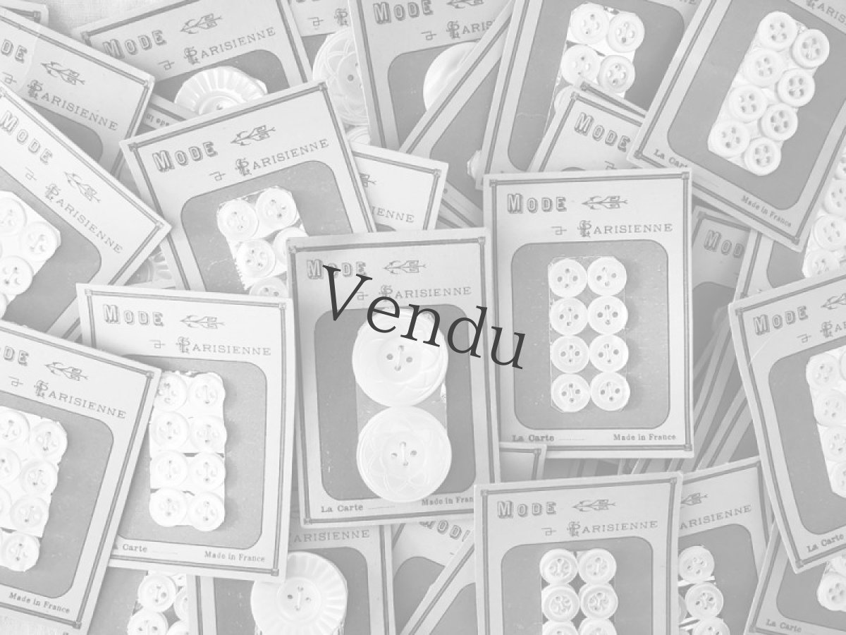 画像6: フランスアンティーク　貝ボタンシート 飾り四つ穴 MODE Parisienne 26mm (6)