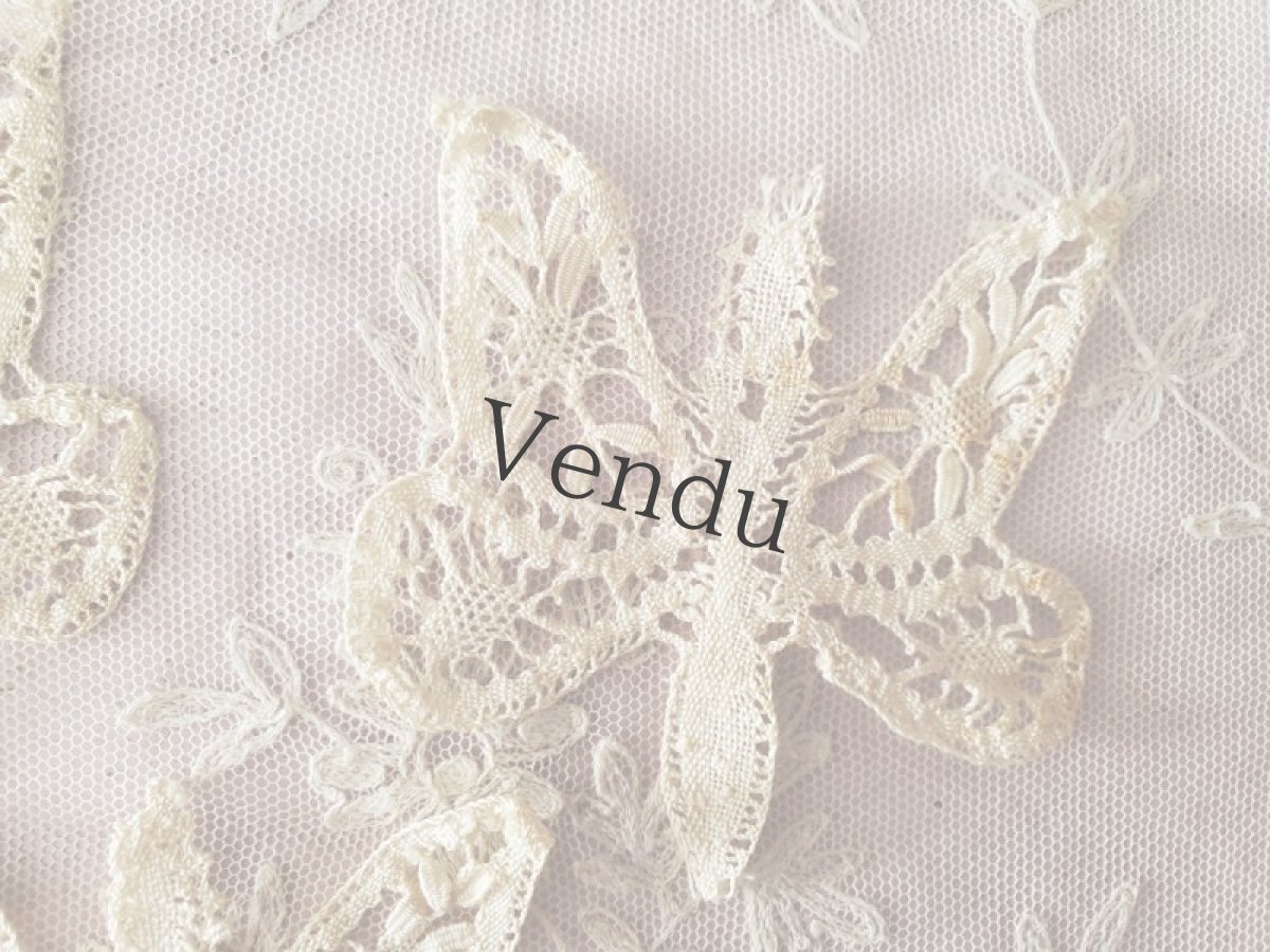 画像3: フランスヴィンテージ　レースモチーフセット 蝶 (3)