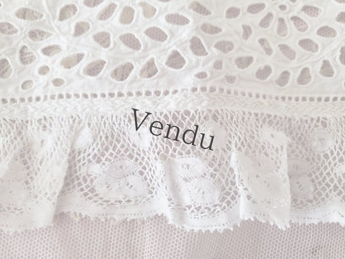 画像7: フランスアンティーク　カットワーク刺繍はぎれパーツセット (7)