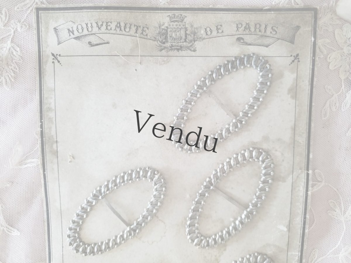 画像2: フランス 1900年前後 バックルシート  (2)