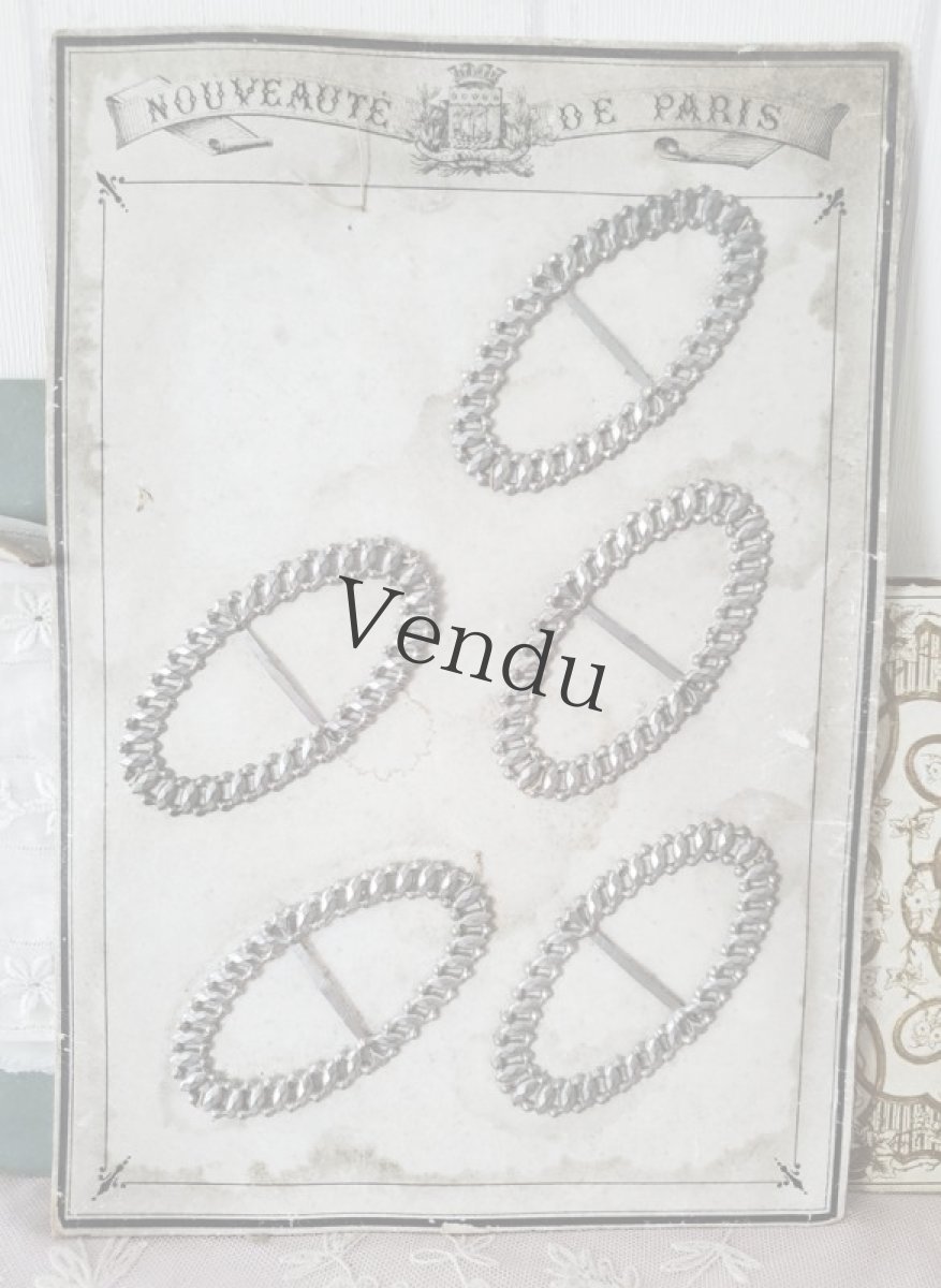 画像6: フランス 1900年前後 バックルシート  (6)