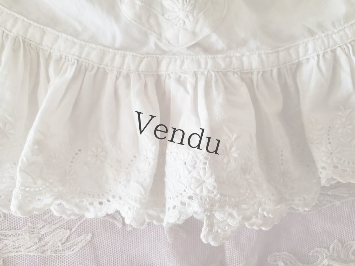 画像3: フランスアンティーク 刺繍レース 少女のつけ襟 (3)