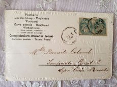 画像4: フランス 1900-20代 切手つき 鈴蘭とツバメのポストカード (4)