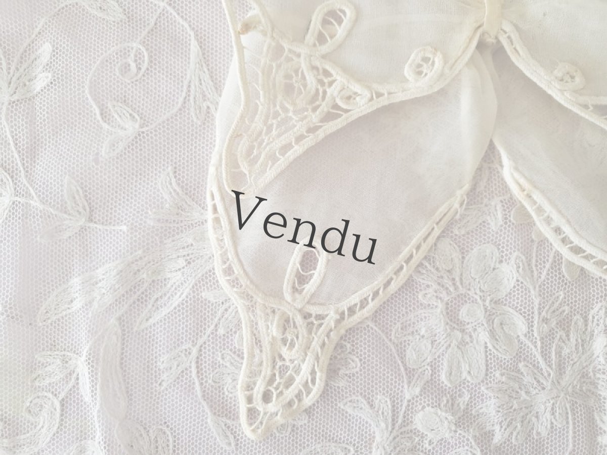 画像5: フランスアンティーク リボン 蝶のモチーフ (5)