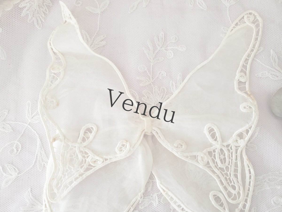 画像3: フランスアンティーク リボン 蝶のモチーフ (3)