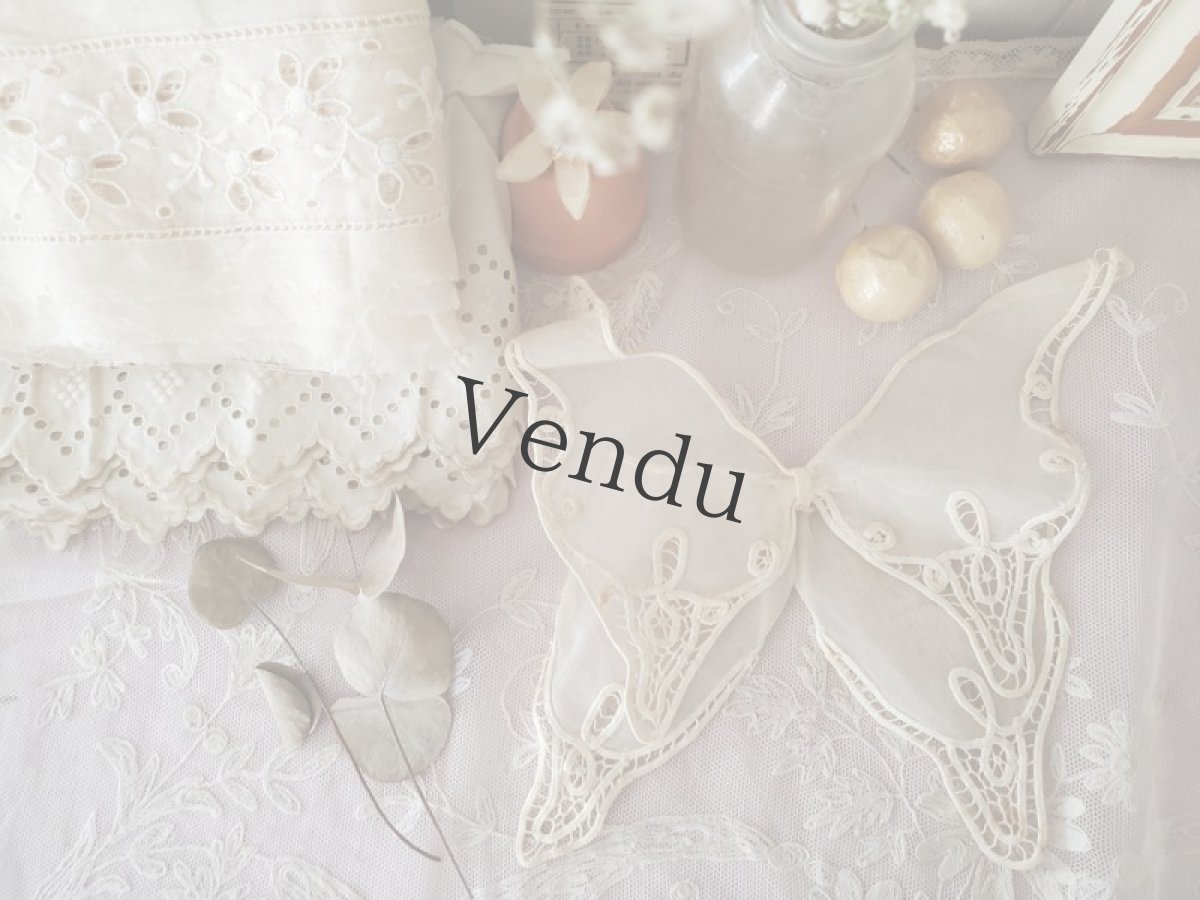 画像5: フランスアンティーク　幅広刺繍スカラップレース200cm (5)