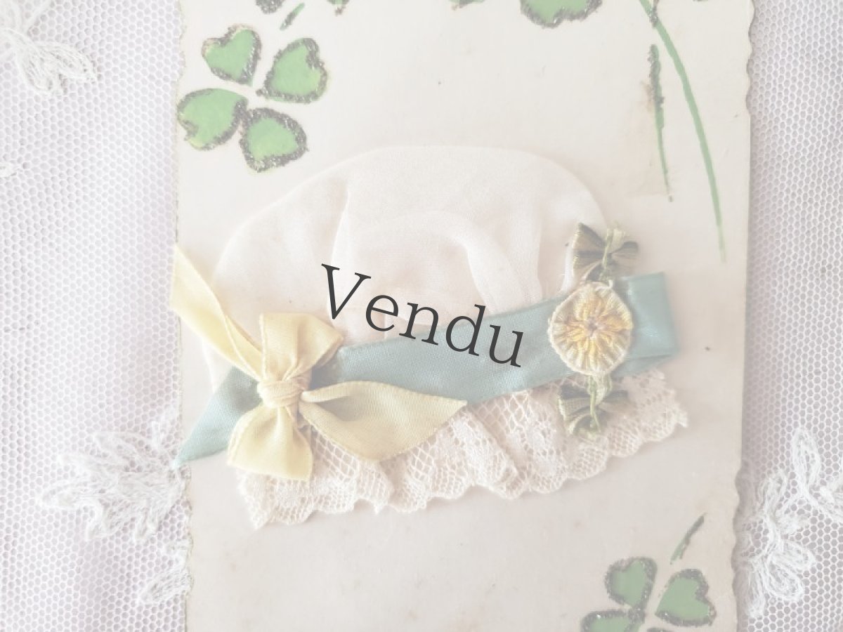 画像2: フランスアンティーク Ste-Catherine ボネ ポストカード (2)