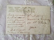 画像4: フランス 1900-20年代 切手つき ツバメとリラのポストカード (4)