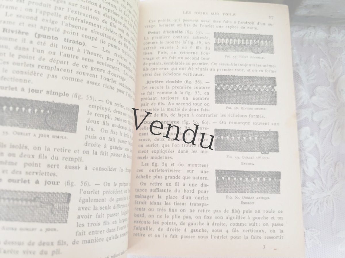 画像6: フランス 1950年前後 DMC 手芸百科事典 Ouvrages de Dames S【送料込】 (6)