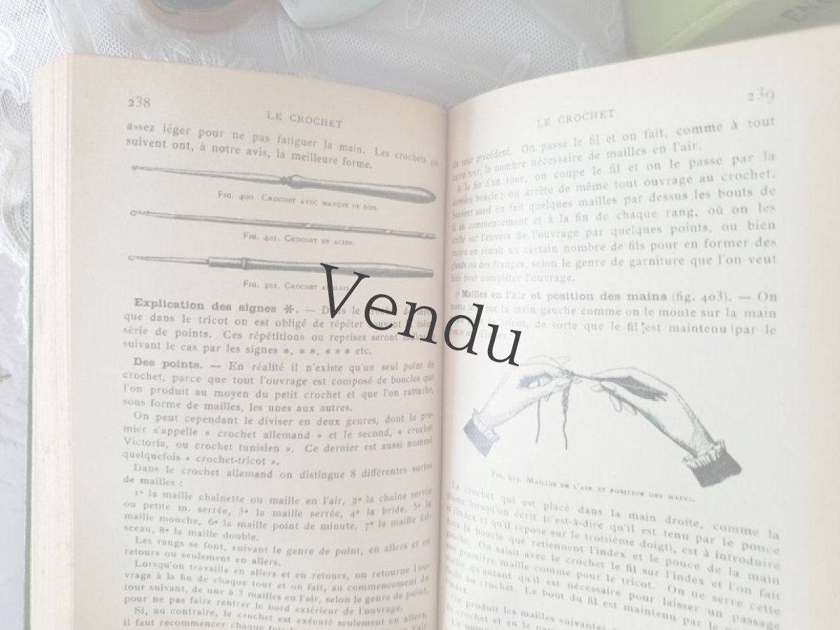 画像9: フランス 1950年前後 DMC 手芸百科事典 Ouvrages de Dames S【送料込】 (9)