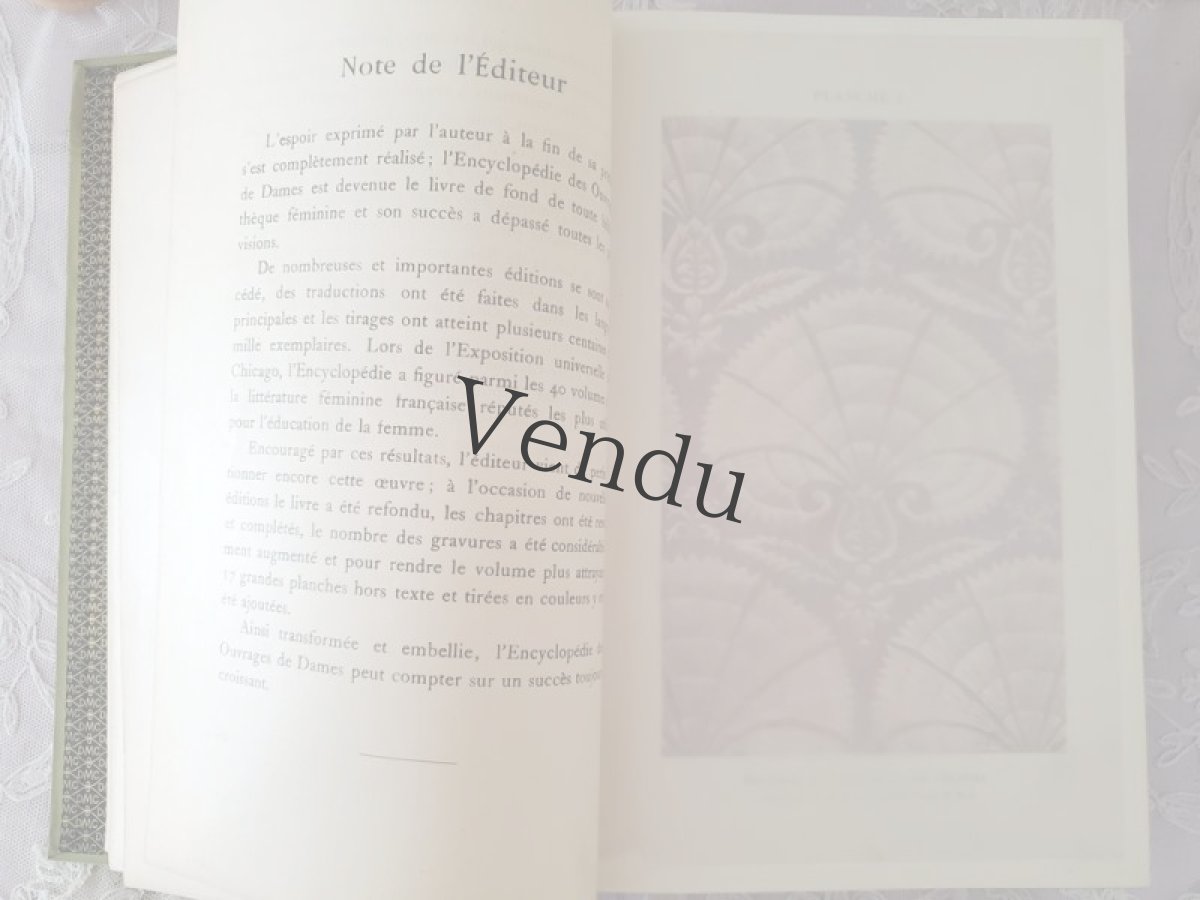 画像4: フランス 1950年前後 DMC 手芸百科事典 Ouvrages de Dames L【送料込】 (4)