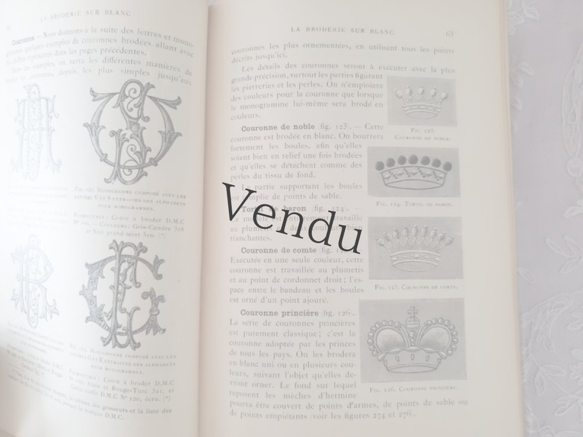 画像9: フランス 1950年前後 DMC 手芸百科事典 Ouvrages de Dames L【送料込】 (9)