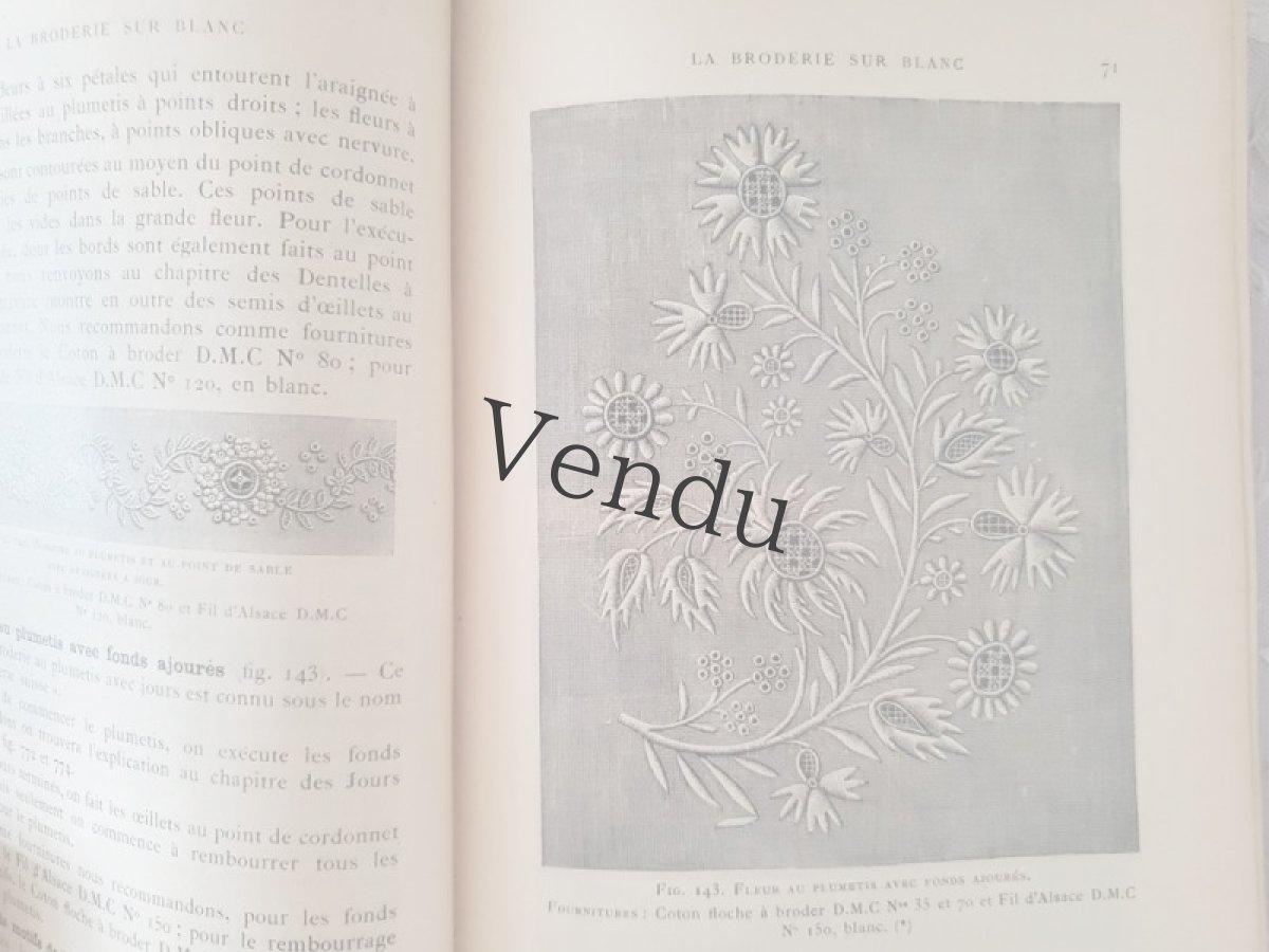 画像10: フランス 1950年前後 DMC 手芸百科事典 Ouvrages de Dames L【送料込】 (10)