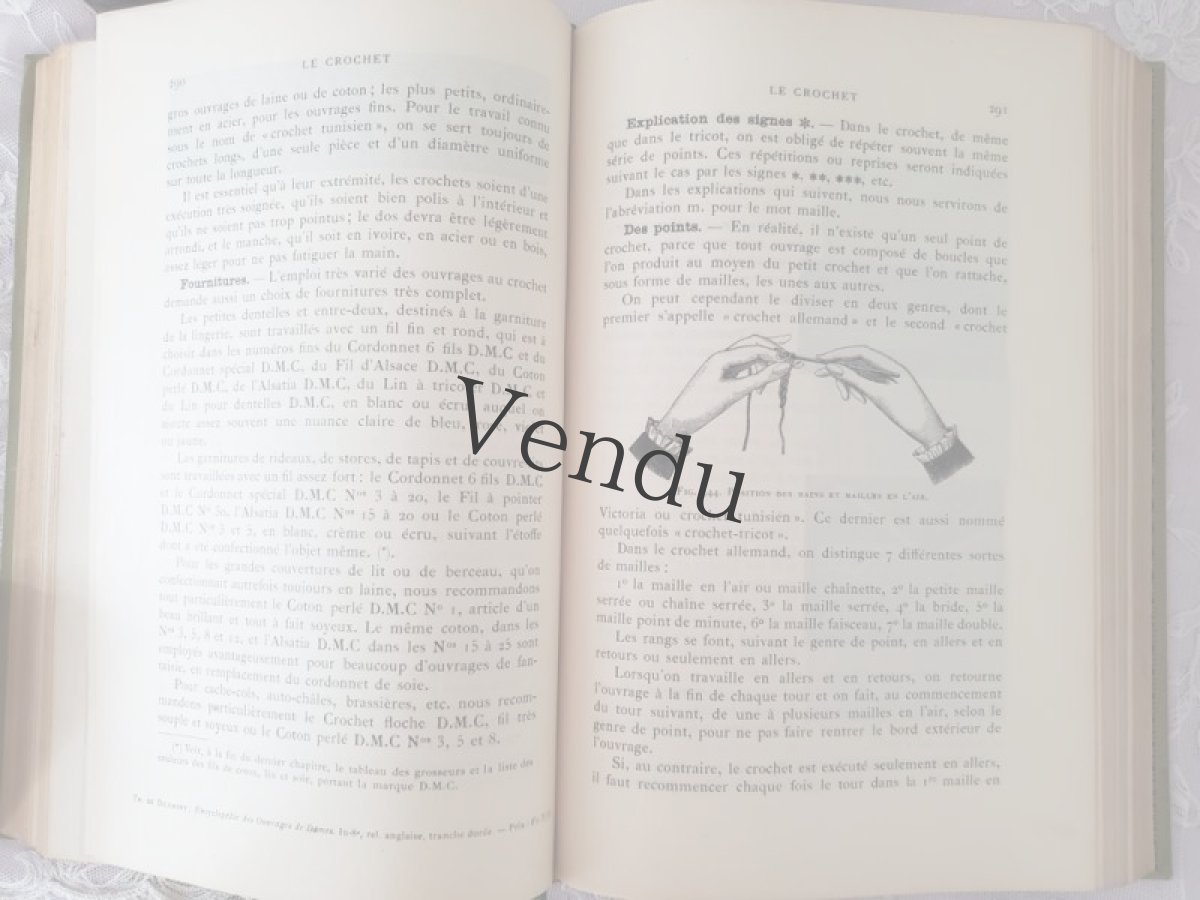 画像12: フランス 1950年前後 DMC 手芸百科事典 Ouvrages de Dames L【送料込】 (12)