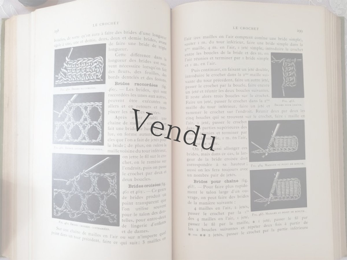 画像13: フランス 1950年前後 DMC 手芸百科事典 Ouvrages de Dames L【送料込】 (13)