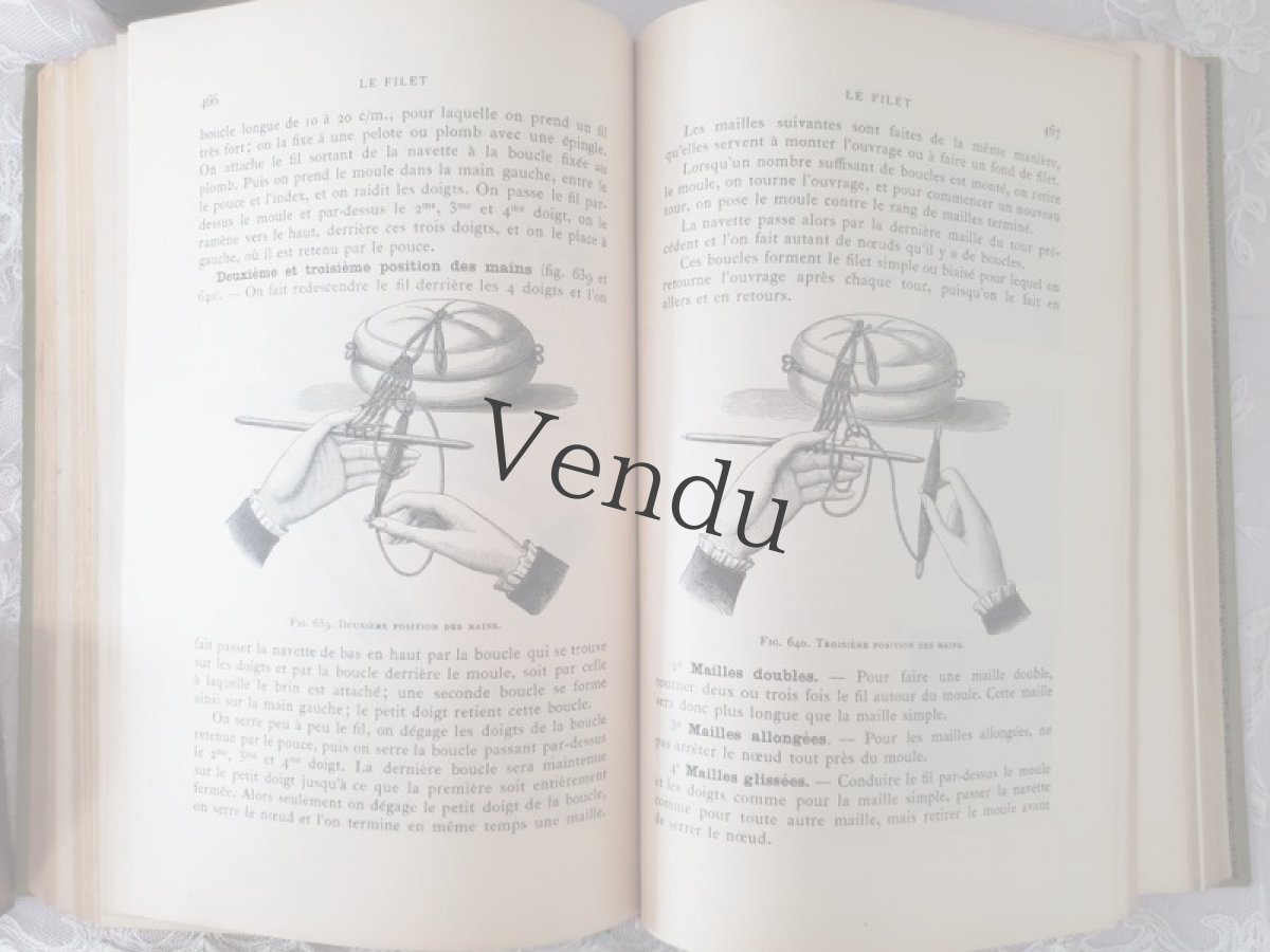 画像14: フランス 1950年前後 DMC 手芸百科事典 Ouvrages de Dames L【送料込】 (14)