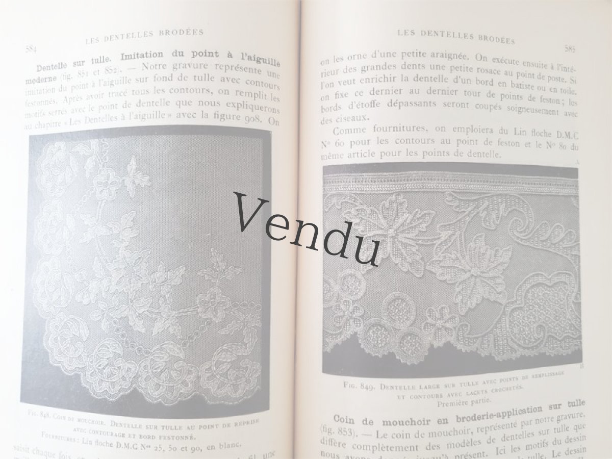画像15: フランス 1950年前後 DMC 手芸百科事典 Ouvrages de Dames L【送料込】 (15)