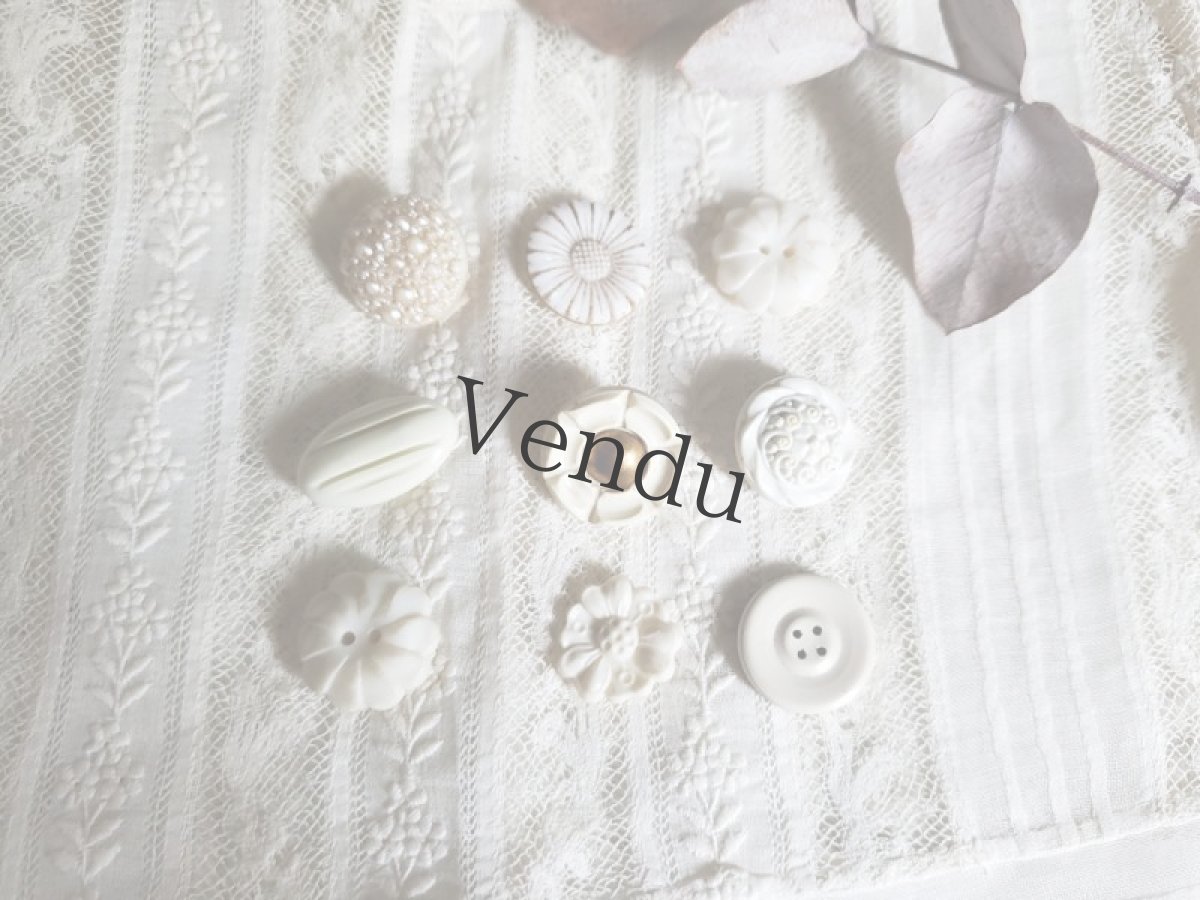 画像3: フランスヴィンテージ  ボタンアソート《Blanc》 9個セット 16-19mm (3)