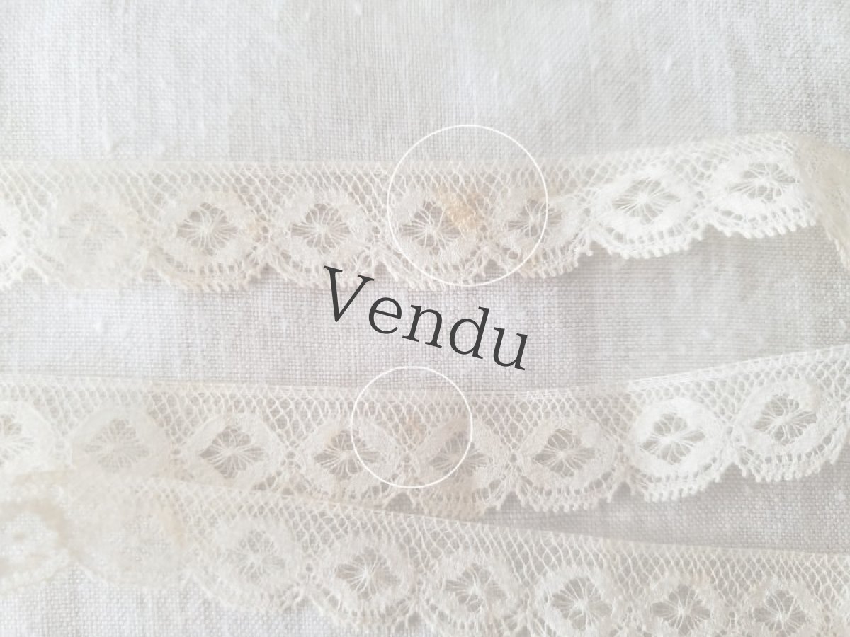 画像4: フランスアンティーク　チュールスカラップレース 50cm〜 (4)