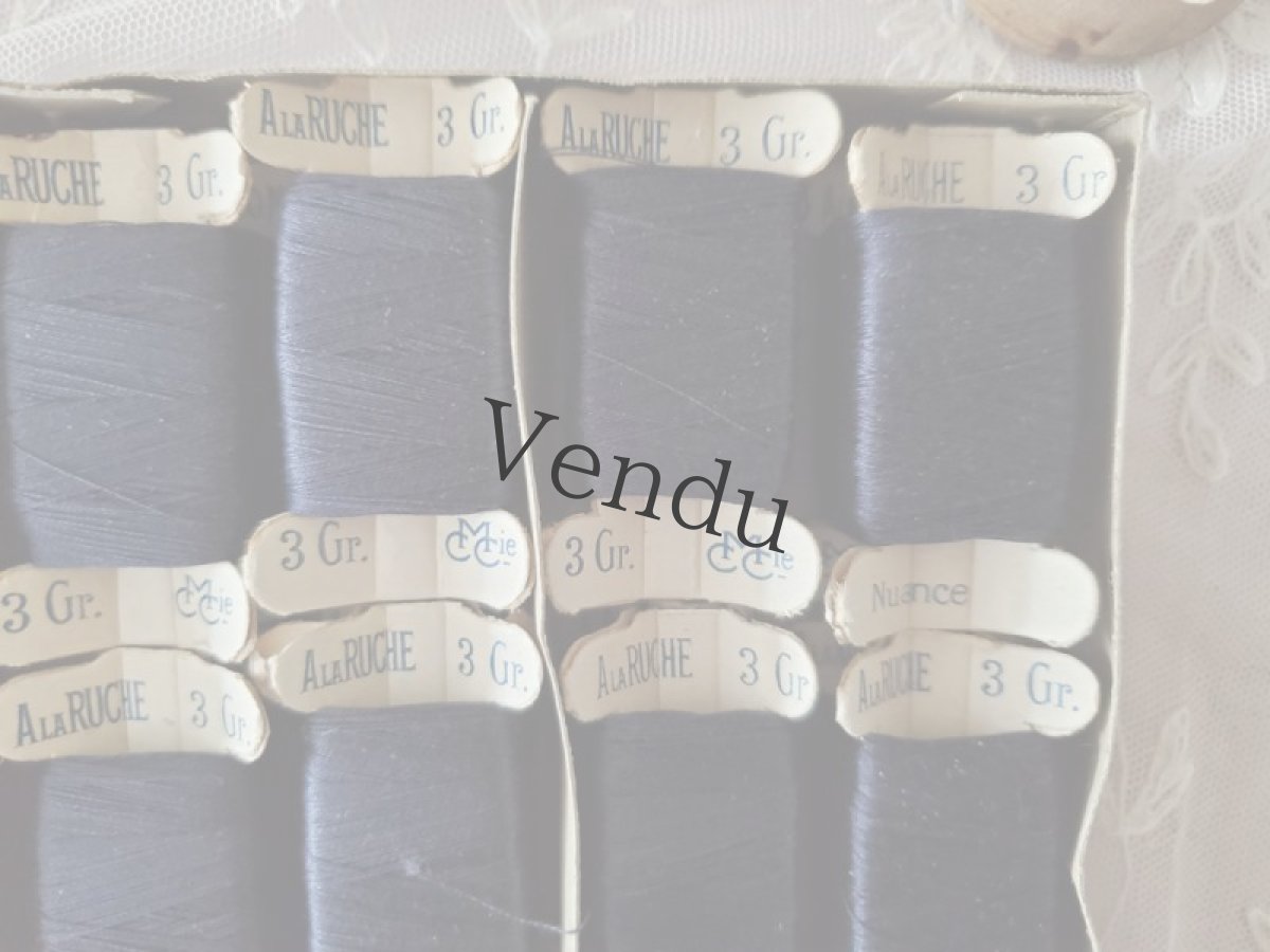 画像2: フランスアンティーク　未使用 立体糸巻き 箱セット A LA RUCHE C.M.Cie (2)