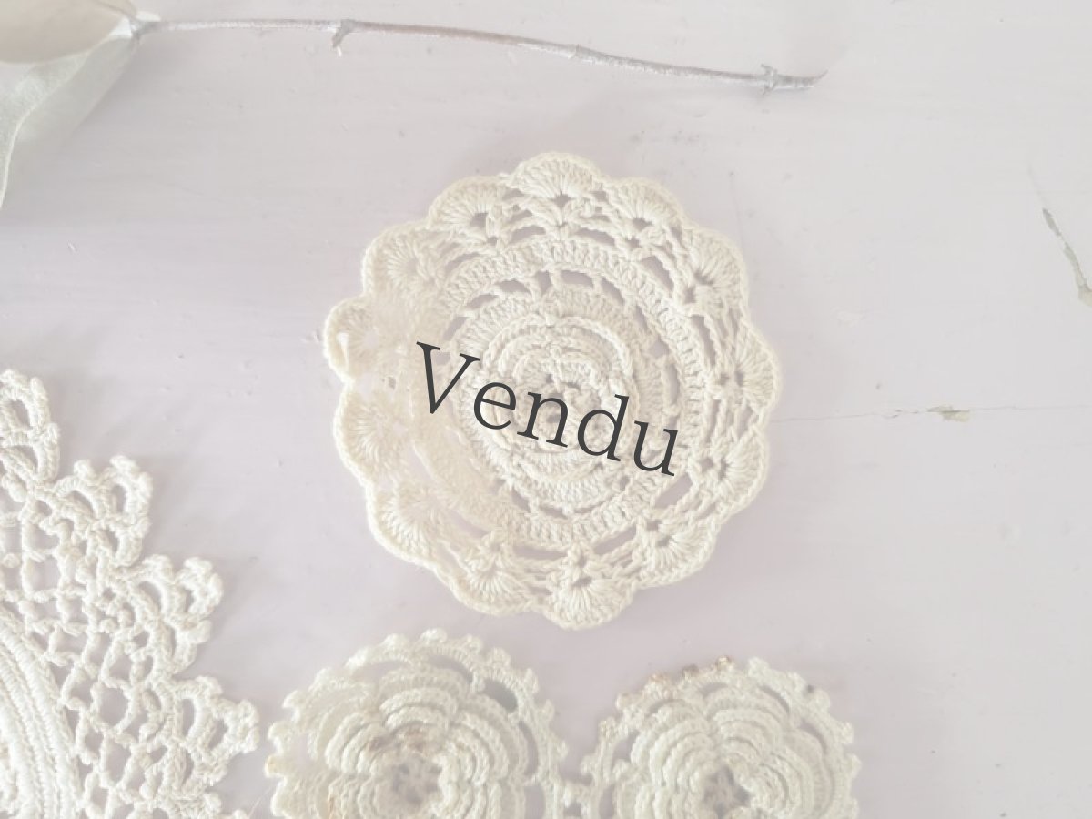 画像3: フランスアンティーク　アイリッシュクロッシェレースモチーフセット (3)