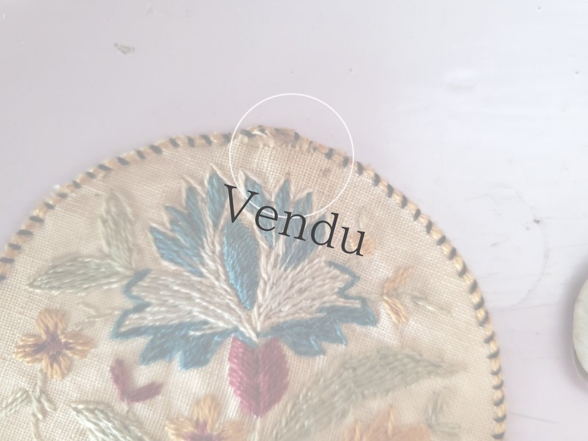 画像5: フランスヴィンテージ　刺繍モチーフ 4枚セット (5)