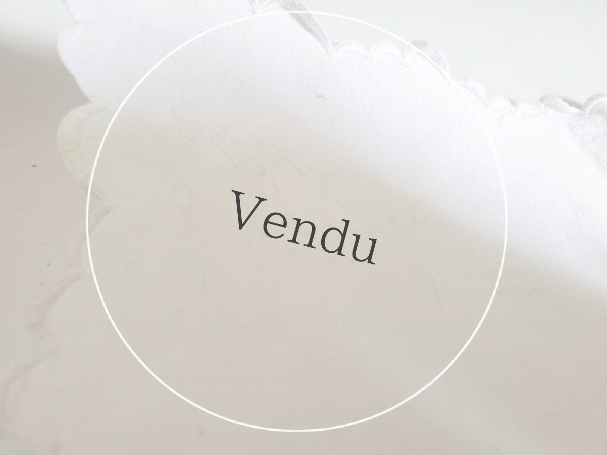 画像6: フランスアンティーク　カットワーク手刺繍のマット　リボンとパニエ (6)