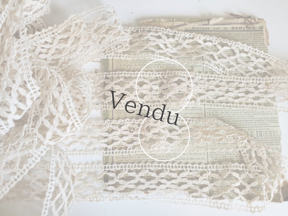 画像8: フランス 1910年代　台紙巻きレースブレード765cm (8)