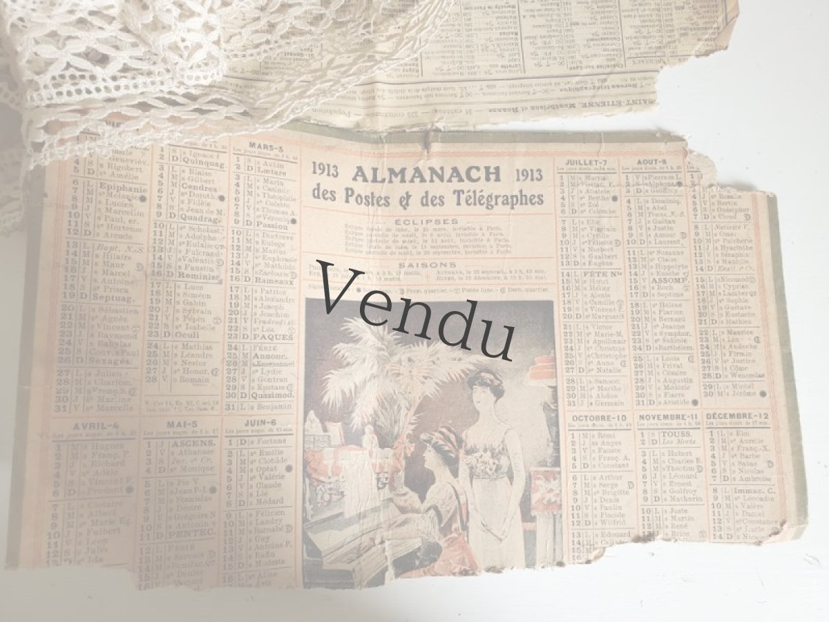 画像6: フランス 1910年代　台紙巻きレースブレード765cm (6)