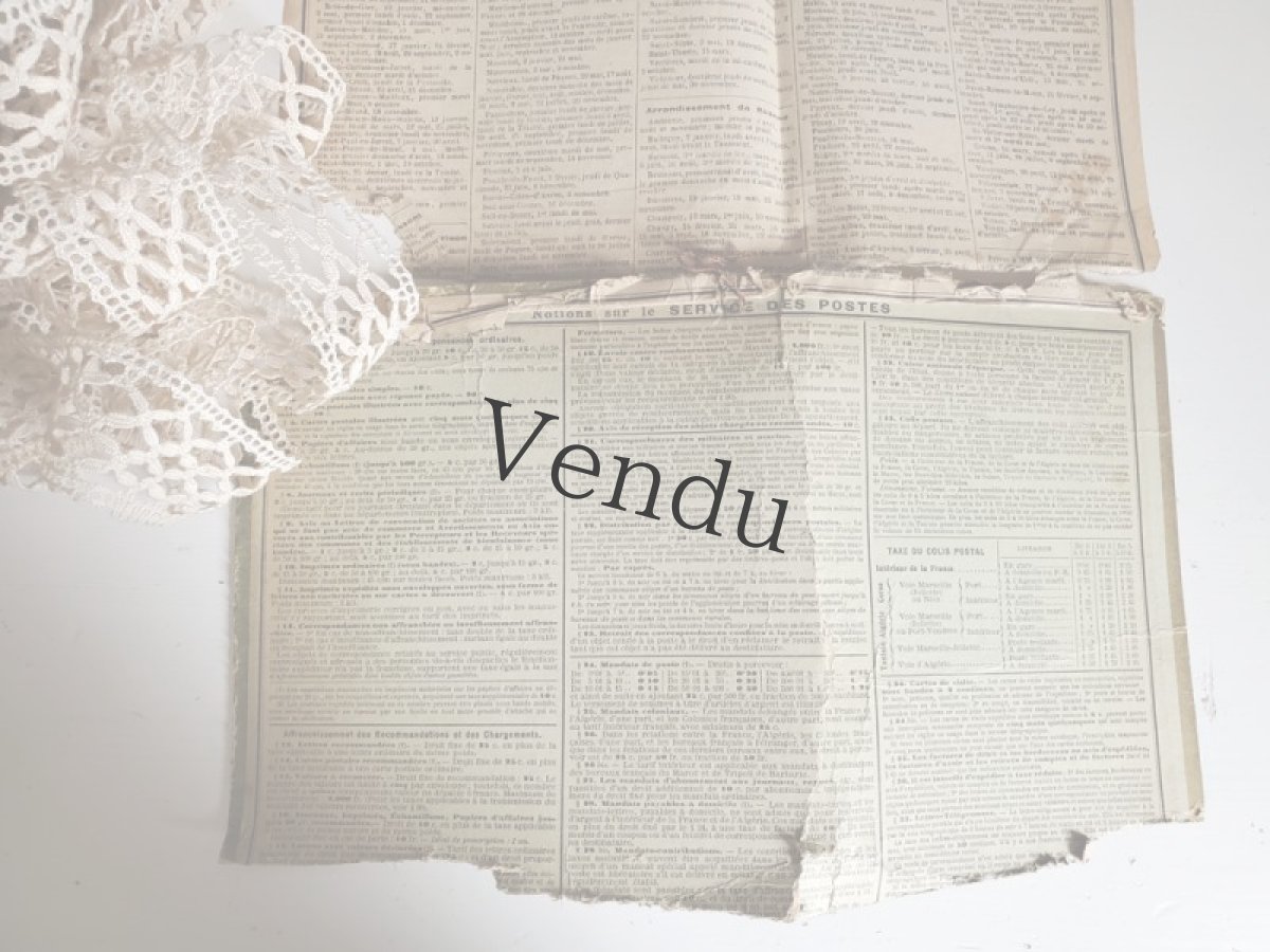 画像7: フランス 1910年代　台紙巻きレースブレード765cm (7)