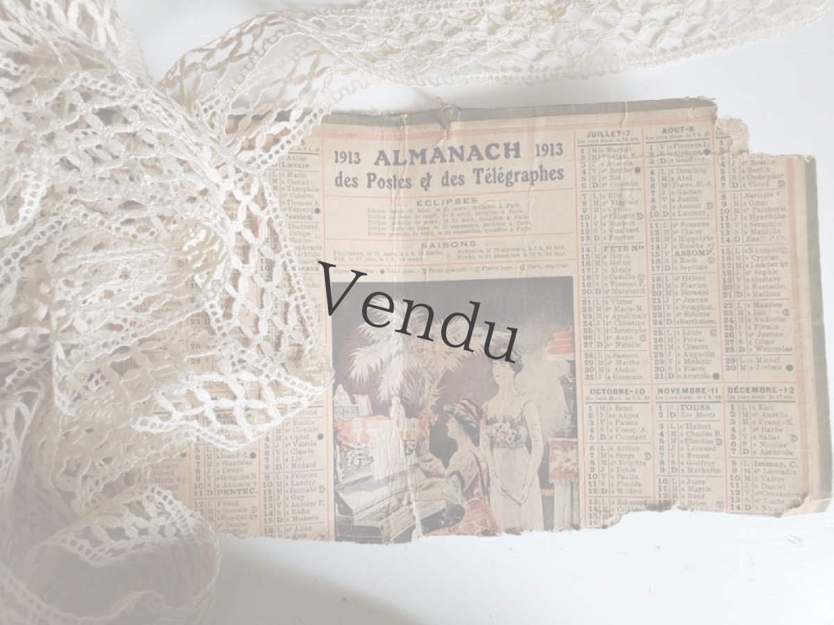 画像5: フランス 1910年代　台紙巻きレースブレード765cm (5)