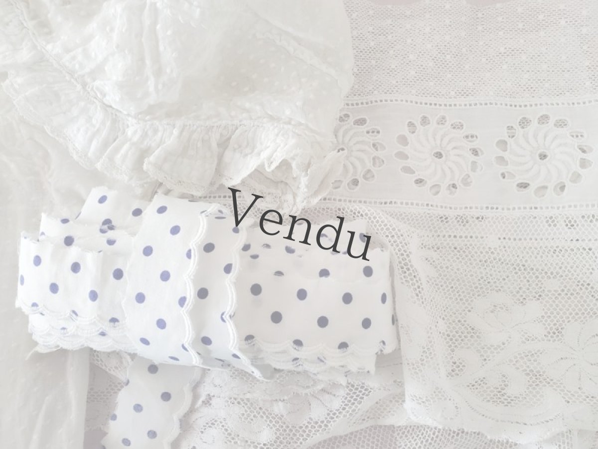 画像7: フランスアンティーク　幅広スカラップレース 183cm (7)