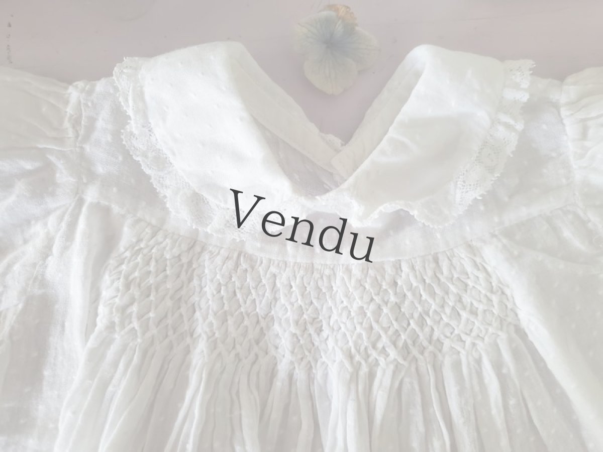 画像3: フランスアンティーク　水玉模様の小さなブラウス (3)