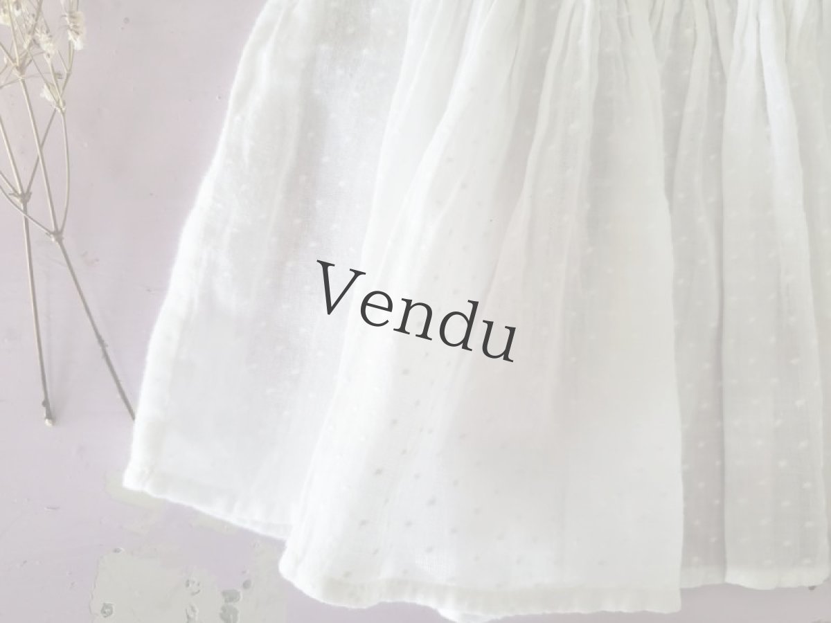 画像4: フランスアンティーク　水玉模様の小さなブラウス (4)