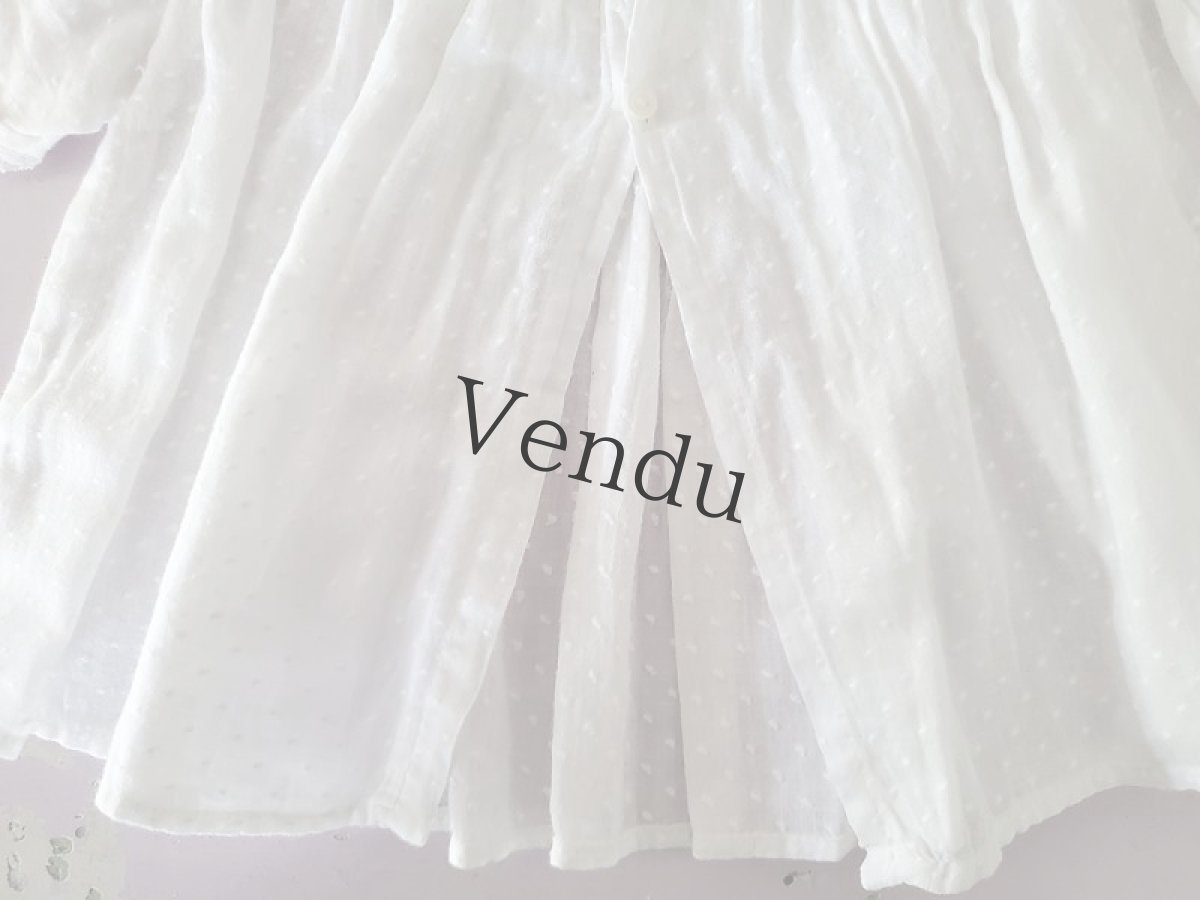 画像7: フランスアンティーク　水玉模様の小さなブラウス (7)