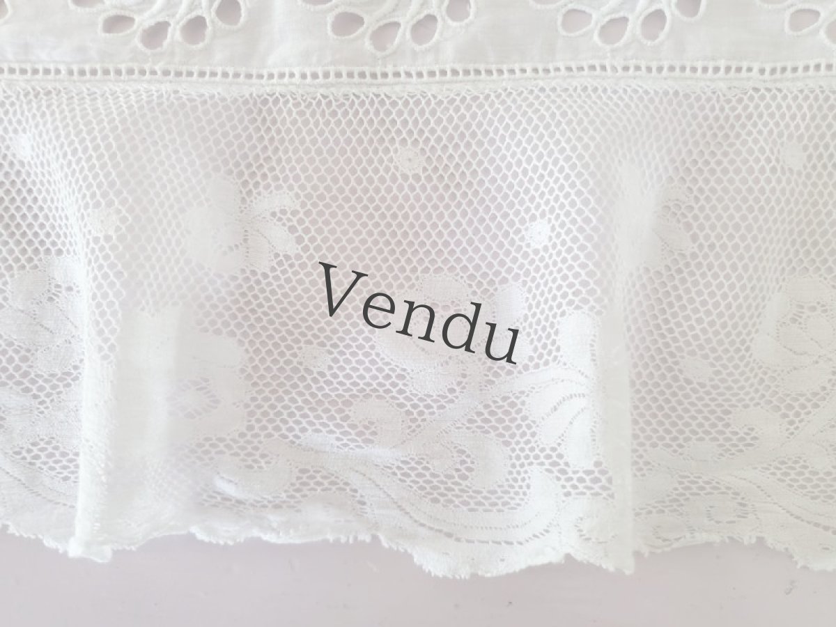 画像4: フランスアンティーク　幅広スカラップレース 183cm (4)