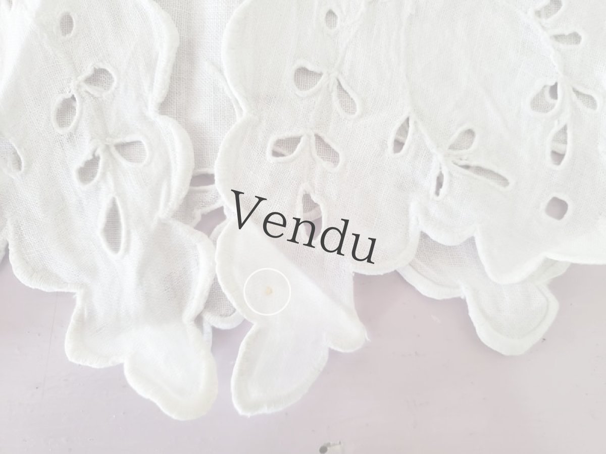 画像7: フランスアンティーク　カットワーク刺繍のつけ襟　ハンドメイド (7)