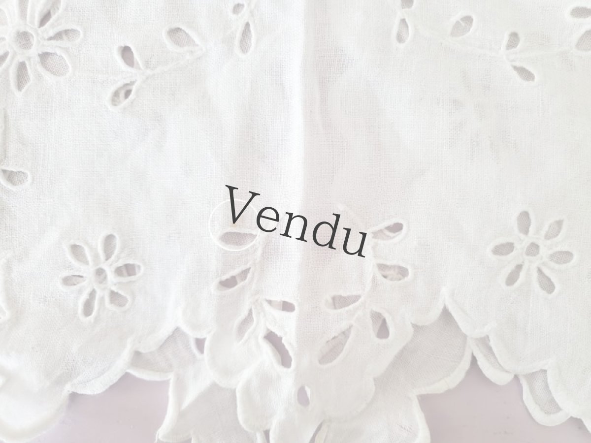 画像8: フランスアンティーク　カットワーク刺繍のつけ襟　ハンドメイド (8)